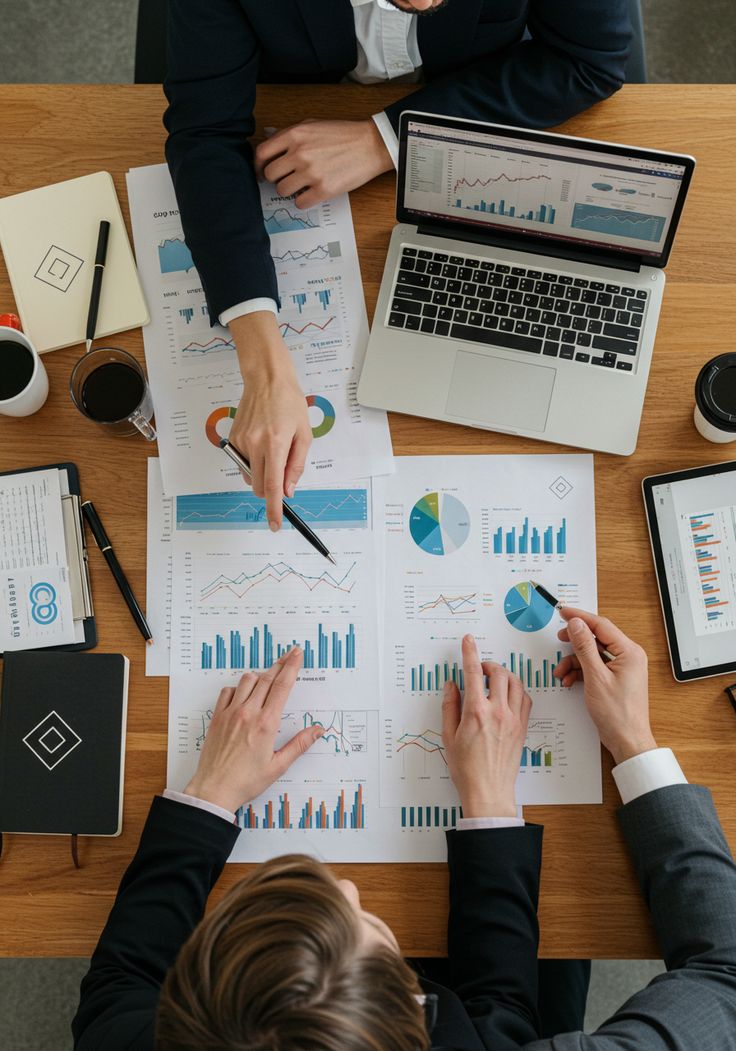 foto di grafici aziendali